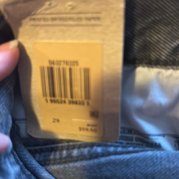 Levis 501 Original Shorts Gray/Black Wash Frayed Button Fly size 29 NWT - Picture 7 of 7